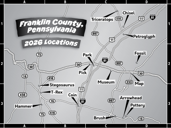 map of the site marker locations